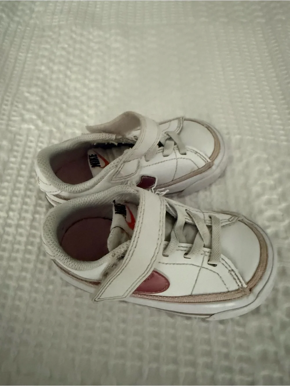 Nike Court Legacy Toddler Sneakers White Pink Hook Loop Shoes Size 5C DA5382-110
